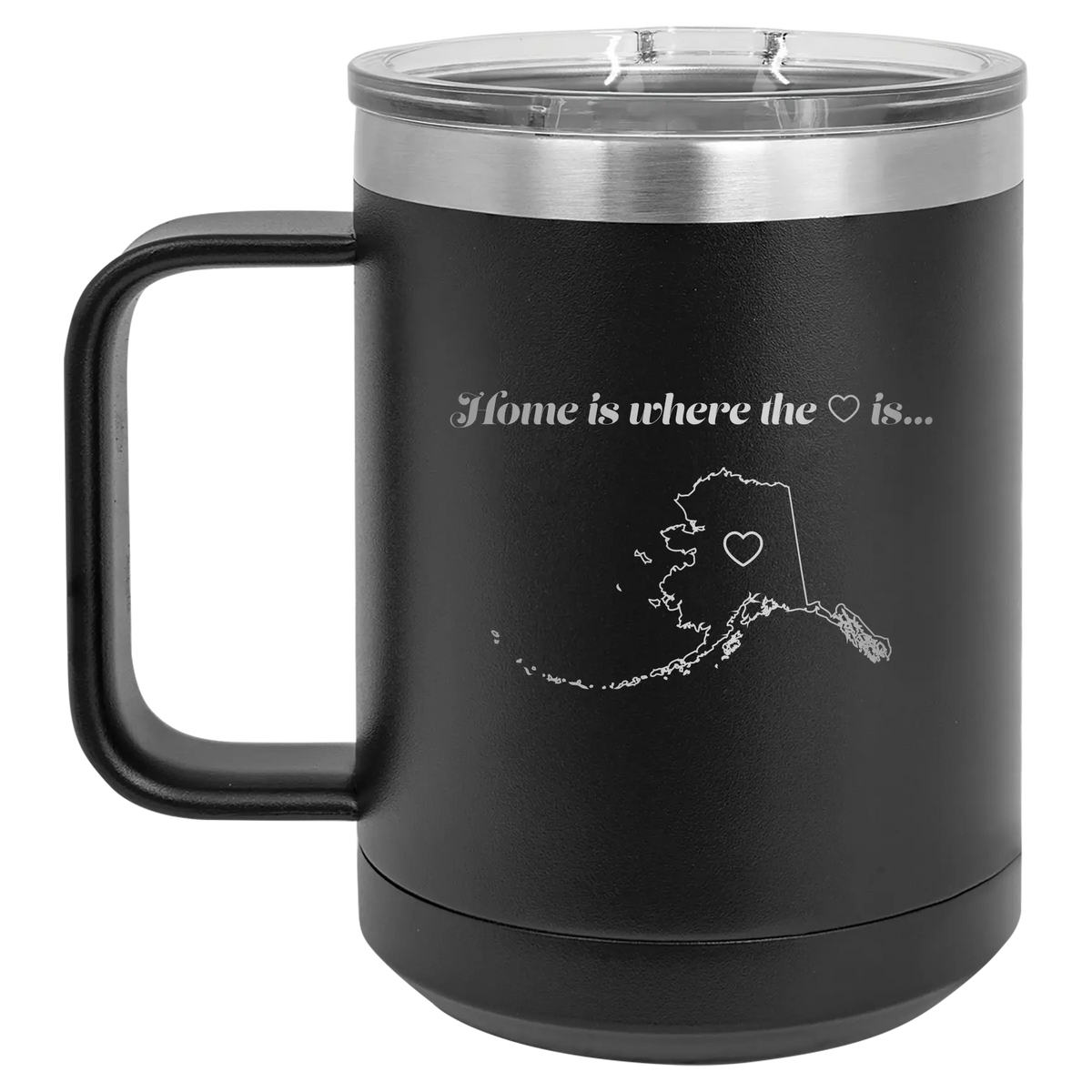 Alaska Heart 15 oz Mug | Black