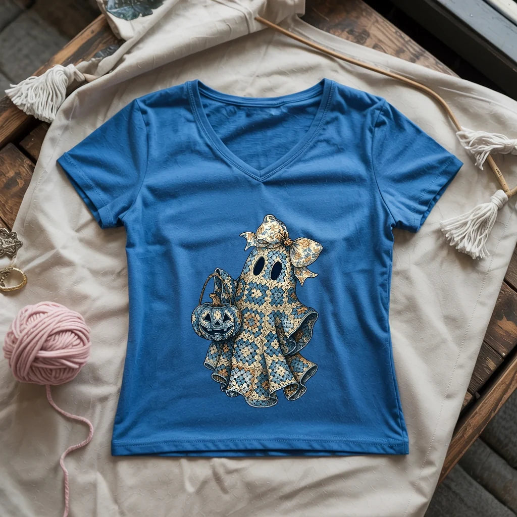 Granny Ghost Lady V-neck