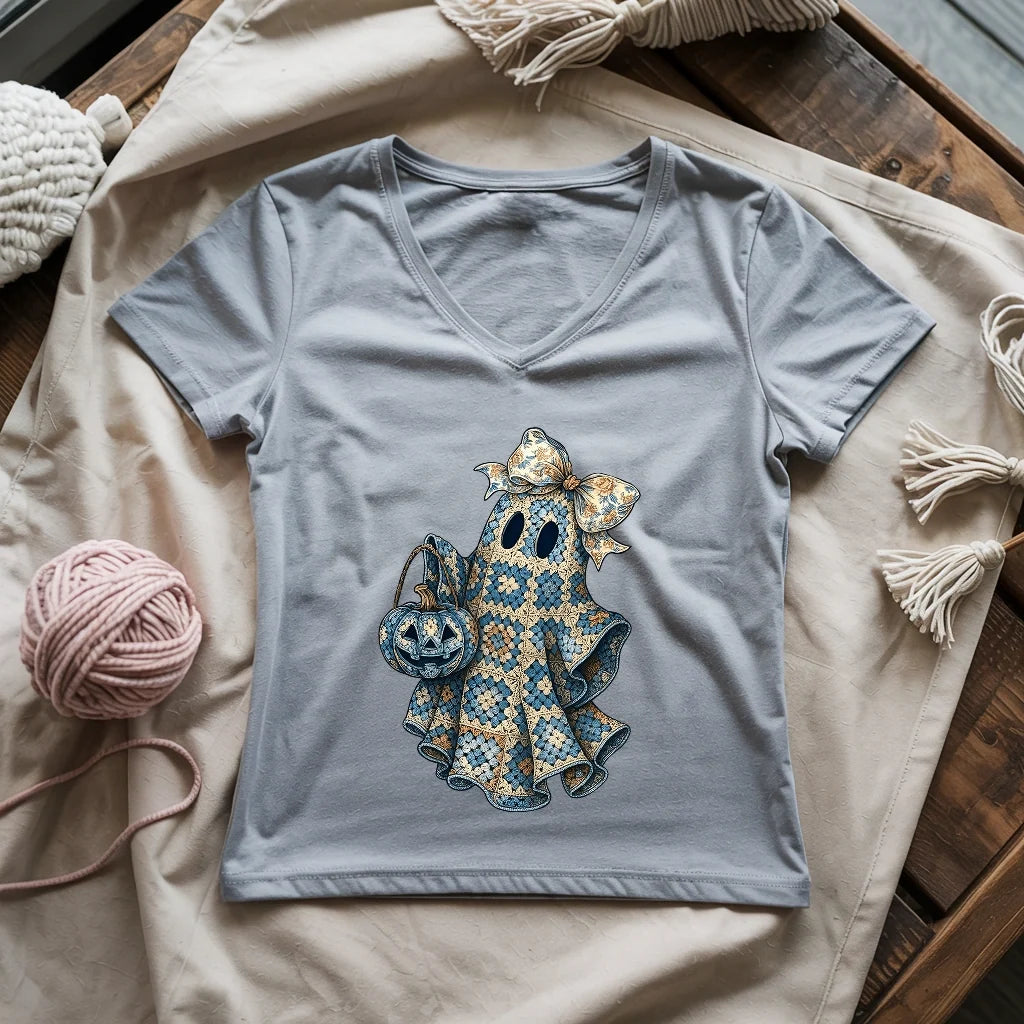 Granny Ghost Lady V-neck